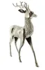 grande statue décorative "cerf" en aluminium, argent Voir les images du produit 2
