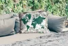 MuchoWow® Outdoor Kissen - Weltkarte - Blumen - Pflanzen - Produktbild-Vorschau 2