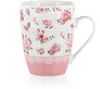 becher 340ml PINK FLOWER Keramik Farbmix Produktbild-Vorschau 1