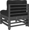 vidaXL Mittelsofas mit Kissen 2 Stk. Grau Massivholz Kiefer Produktbild-Vorschau 6