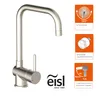 A kitchen faucet with accompanying feature callouts. Náhled obrázku produktu