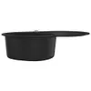 vidaXL Granit Évier de cuisine simple ovale noir Voir les images du produit 4