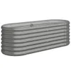 vidaXL Hochbeet Verzinkter Stahl 114x40x36 cm Grau Produktbild-Vorschau 1