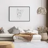 Gerahmtes Poster - Schwarzer Rahmen - Frau Bleistift Linie Produktbild-Vorschau 7