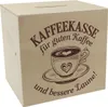 Kaffeekasse Spardose aus Holz mit Kaffeebecher - Produktbild-Vorschau 1
