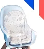 A close-up shot of a baby high chair with a patterned cushion. Produktbild-Vorschau