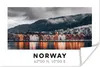 MuchoWow® Poster Norwegen - Häuser - See 180x120 cm - Produktbild-Vorschau 1
