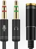 Rozdeľovací audio kábel Y Adaptér Headset 3,5 mm jack Náhľad obrázku produktu 1