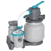 A sand filter pump for a swimming pool is shown against a white background. Produktbild-Vorschau