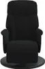 vidaXL Fauteuil relax avec repose-pieds noir velours Voir les images du produit 3