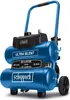 A blue Scheppach air compressor with two tanks, shown on a white background. Produktbild-Vorschau
