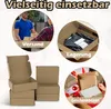 A collage of images showing different uses of cardboard boxes, including shipping, storage, and gift packaging. Voir les images du produit