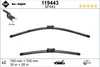 A product image of two windshield wiper blades, presented against a white background, with brand and product information. Anteprima dell’immagine prodotto