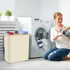 JOIEYOU Wäschekorb 3 Fächer Wäschesammler Wäschesortierer Produktbild-Vorschau 4