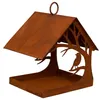 Edelrost Garten Deko Windlicht Vogelhaus Gartendekoration Produktbild-Vorschau 2