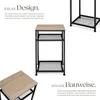 A product image featuring a side table with descriptive text. Produktbild-Vorschau