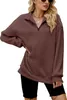 ASKSA Damen Sweatshirts 1/4 Reißverschluss Pullover Langarm Produktbild-Vorschau 2