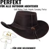 Buffalo Bill Herren Damen Western Cowboy Leder Hut in Braun Produktbild-Vorschau 4