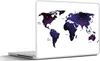 MuchoWow® Laptop Aufkleber Sticker Cover Weltkarte - Produktbild-Vorschau 1
