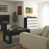 VBChome Kommode mit 8 Schubladen Schwarz mit Weiß 120 x 39 Produktbild-Vorschau 5