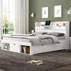 Flieks Doppelbett Jugendbett 160x200cm mit USB, Holzbett Produktbild-Vorschau 3