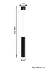 Lampada a sospensione LAGOS 1 nero 1xGU10 10W acciaio Anteprima dell’immagine prodotto 20