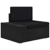 vidaXL 3-tlg. Garten-Lounge-Set Poly Rattan Schwarz Produktbild-Vorschau 6