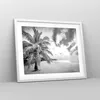 Gerahmtes Poster - Weißer Rahmen - Monochrom Strand Wolken Produktbild-Vorschau 8