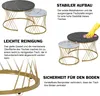 MODFU Couchtische Schwarz,Wohnzimmertisch rund 2er Produktbild-Vorschau 4