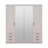 AX LIVING Beige Kleiderschrank mit Spiegel Storicos 4T6S Produktbild-Vorschau 2