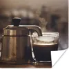 MuchoWow® Poster Eine kleine Kaffeekanne mit zwei Tassen Produktbild-Vorschau 1