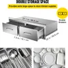 VEVOR 75 x 25 x 50cm Kamintür Doppelschicht Edelstahl BBQ Produktbild-Vorschau 3