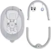 A baby bouncer and its accessories are displayed against a white background. Produktbild-Vorschau