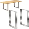 DanDiBo 2x nohy stolu z nerezové oceli 72 x 60 cm rám stolu Náhled obrázku produktu 1