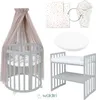Mobiles Babybett OWAL aus Holz 7in1 mit Matratze, Produktbild-Vorschau 3