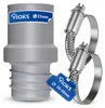 Ablaufschlauch Endstück 22mmØ Abflussadapter + 2x Schellen Produktbild-Vorschau 1