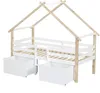Sweiko Lit d'enfant, Lit mi-hauteur, Lit de maison avec Voir les images du produit 13