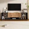 Mobile TV Merax con illuminazione LED e 2 cassetti, mobile Anteprima dell’immagine prodotto 5