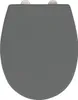 A top-down view of a closed toilet seat. Produktbild-Vorschau