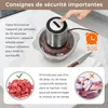 YASHE Tritatutto BM-MG105, 500 W, 1,8 L, 2 velocità Anteprima dell’immagine prodotto 7
