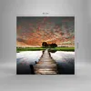 Bilder auf glas - Asien brücke see natur - 60x60cm - Produktbild-Vorschau 3