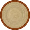 Tapis ronds en jute Mrcarpet Nature/rouge/bruin Avec marge Voir les images du produit 2