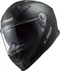 A black motorcycle helmet with a clear visor. Anteprima dell’immagine prodotto