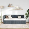 vidaXL Rohový rám postele s čelom tmavosivý 90 cm x 200 cm Náhľad obrázku produktu 3