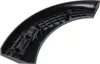 The inside of a black curved handle, showing internal support structures. Produktbild-Vorschau