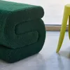 sweeek - Design-Hocker mit Bouclé-Bezug 1 Platz - Grün Produktbild-Vorschau 4