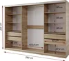 Šatní skříň NEJBY BARNABA 280 cm s posuvnými Náhled obrázku produktu 3