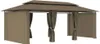 vidaXL Pavillon mit Vorhängen 600x298x270 cm Taupe 180 g/m² Produktbild-Vorschau 1