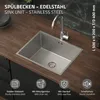 ML-Design lavello da cucina con scarico e troppopieno, Anteprima dell’immagine prodotto 2