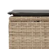 Gartenhocker mit Kissen Beige 55x55x37 cm Poly Rattan Produktbild-Vorschau 5